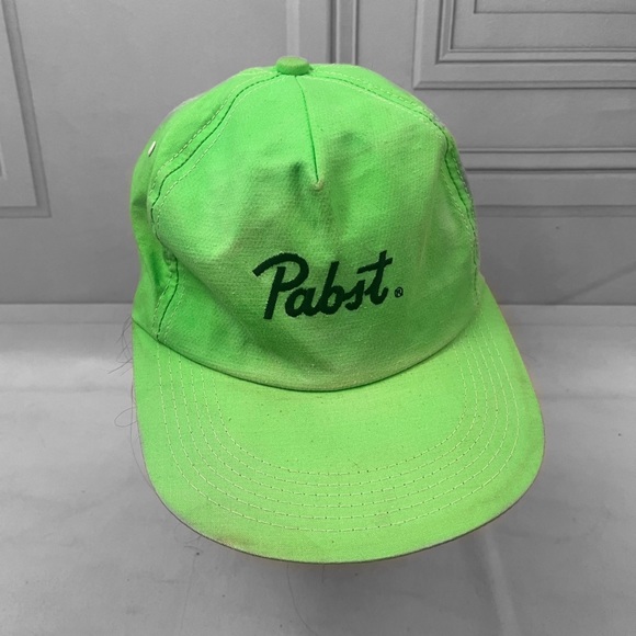 Vintage Accessories - Vintage neon Pabst hat